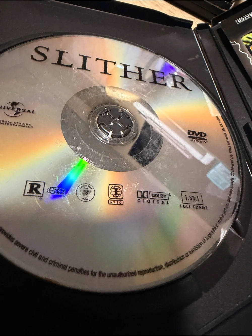Slither DVD - Horror Movie (Black/Red)